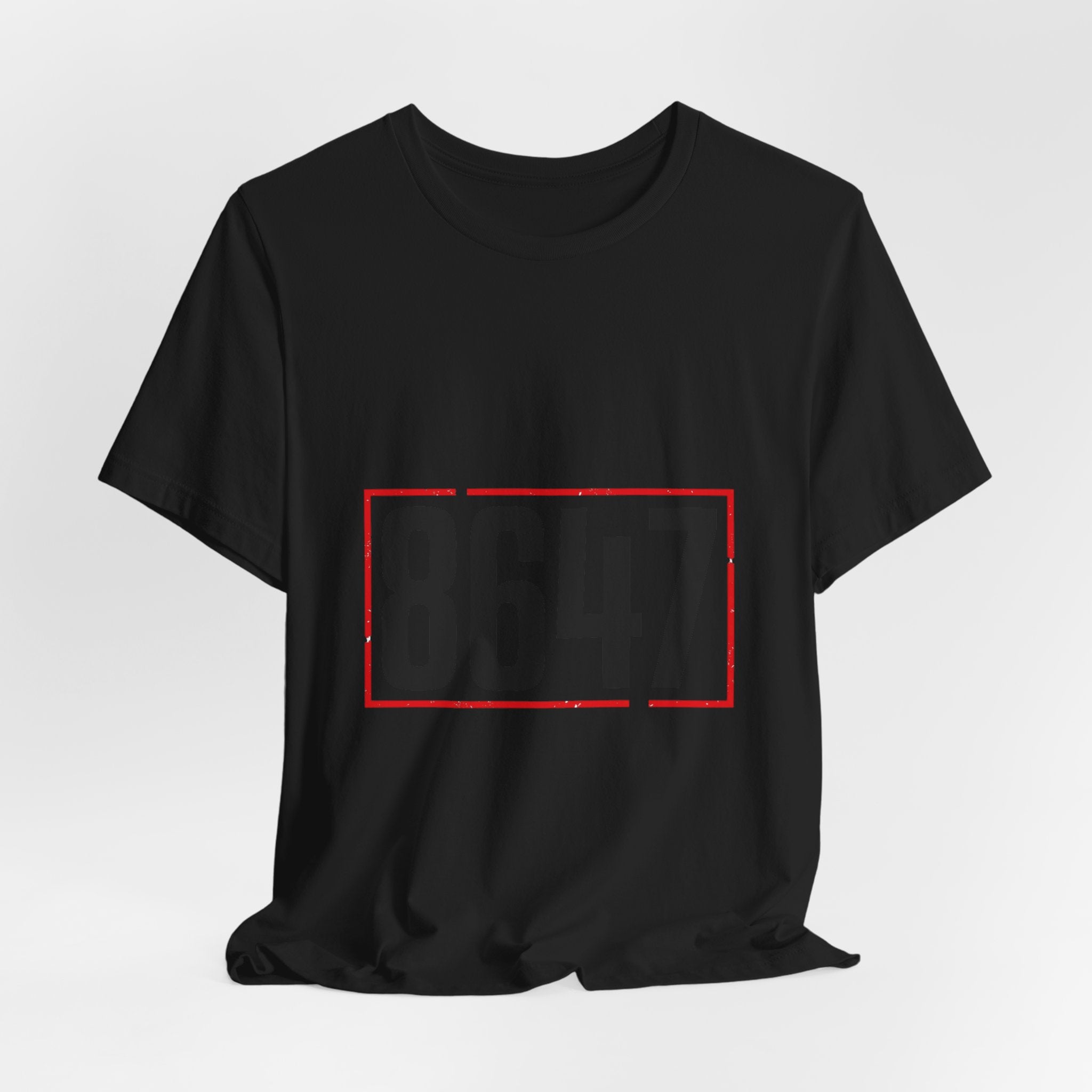 8647 Political Typography Tee | stencil, distressed civic expression