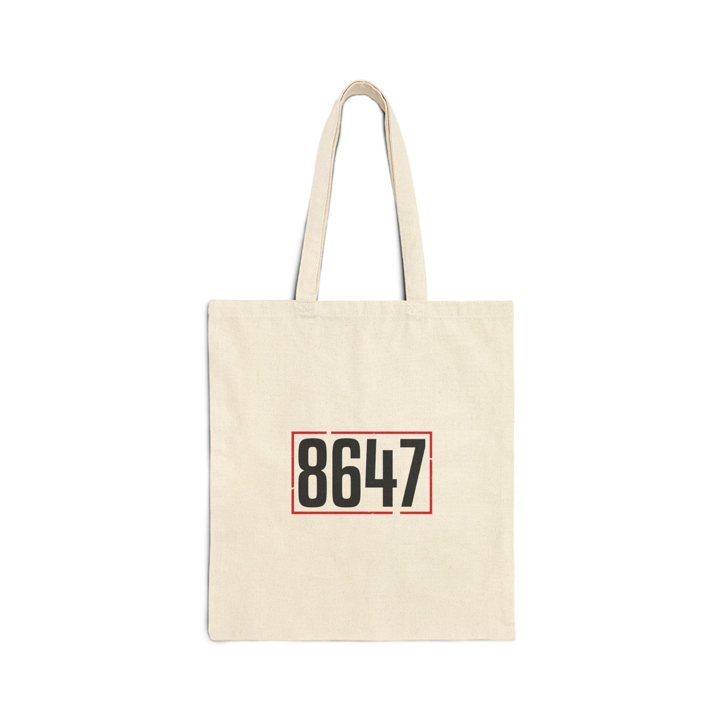 8647 Stencil Tote | political typography, minimalist civic expression