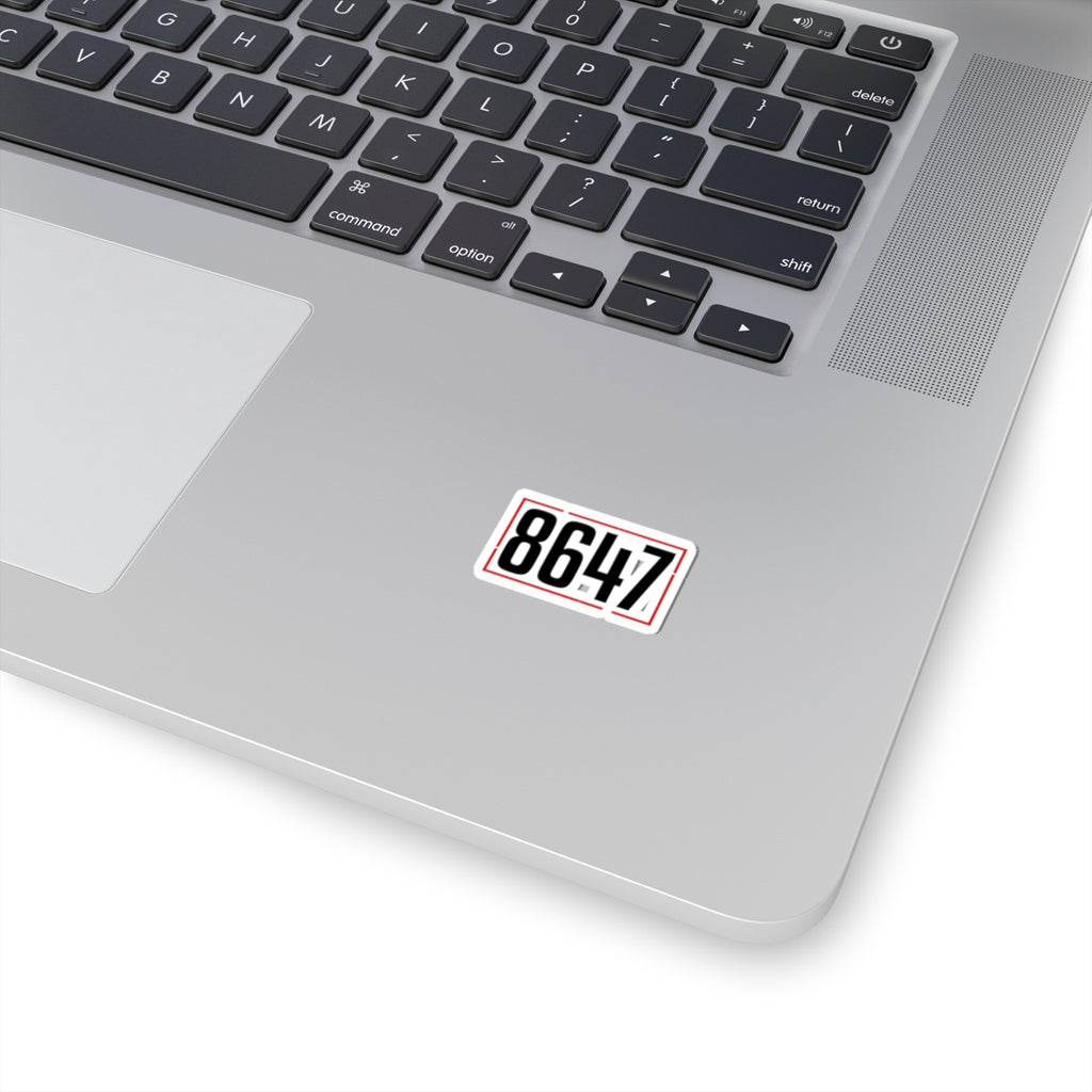 8647 Sticker | Political Typography, Stencil Distressed Protest Kiss-Cut