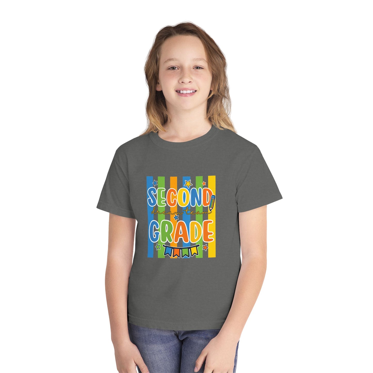 Second Grade Kids T‑Shirt — Colorful Back‑to‑School Tee for Boys & Girls