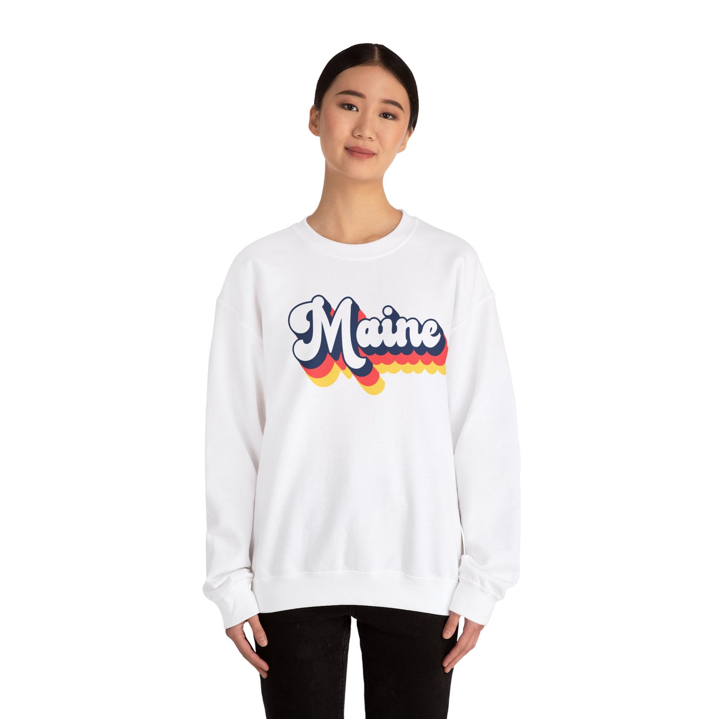 Retro Maine Crewneck Sweatshirt