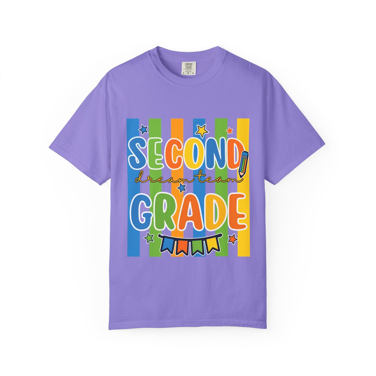 Second Grade Teacher T-Shirt — Colorful Back-to-School Classroom Tee