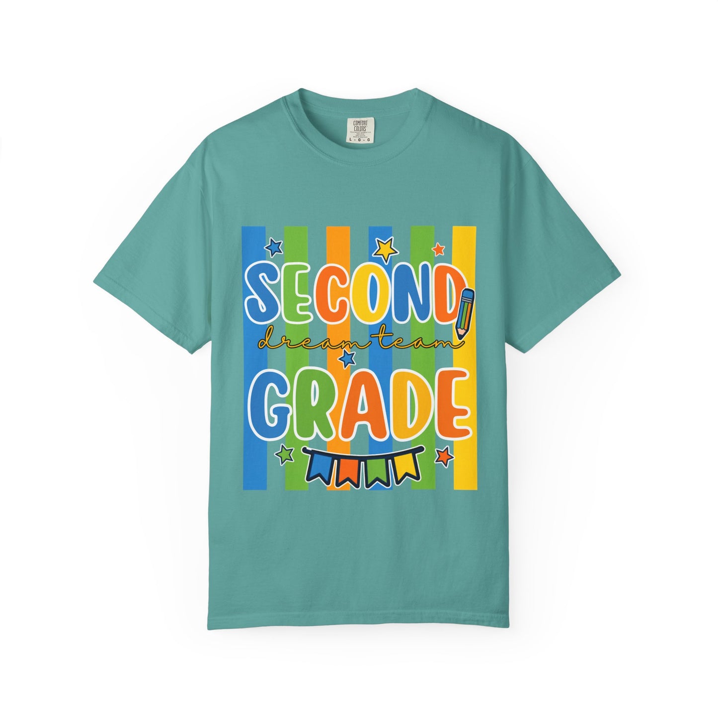Second Grade Teacher T-Shirt — Colorful Back-to-School Classroom Tee