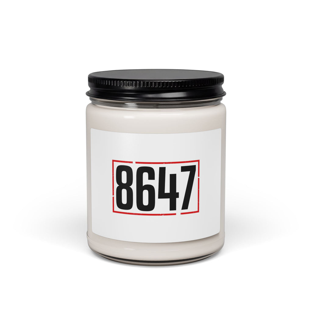 8647 Stencil Candle | Scented Soy Candle, Political Typography