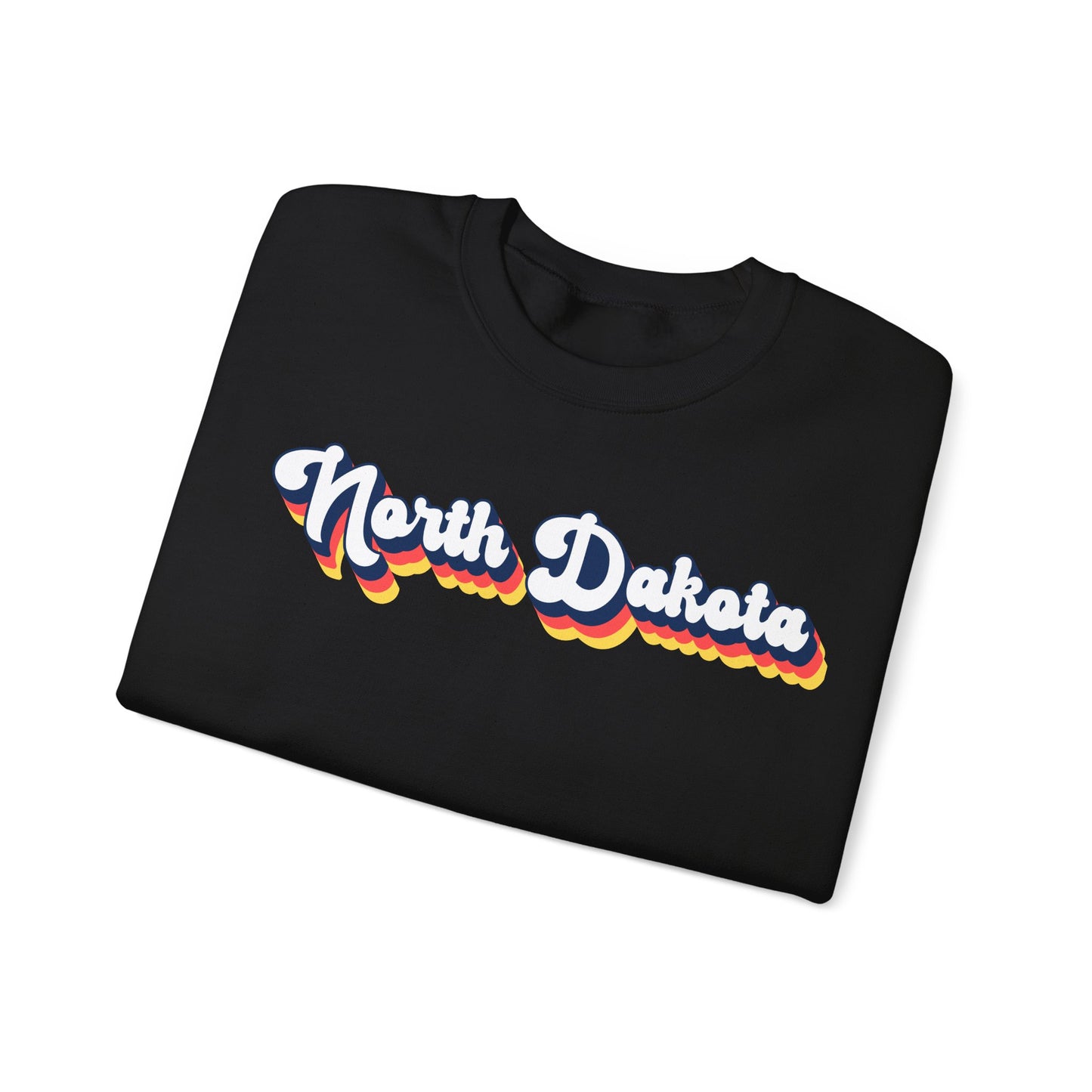 Retro North Dakota Crewneck Sweatshirt