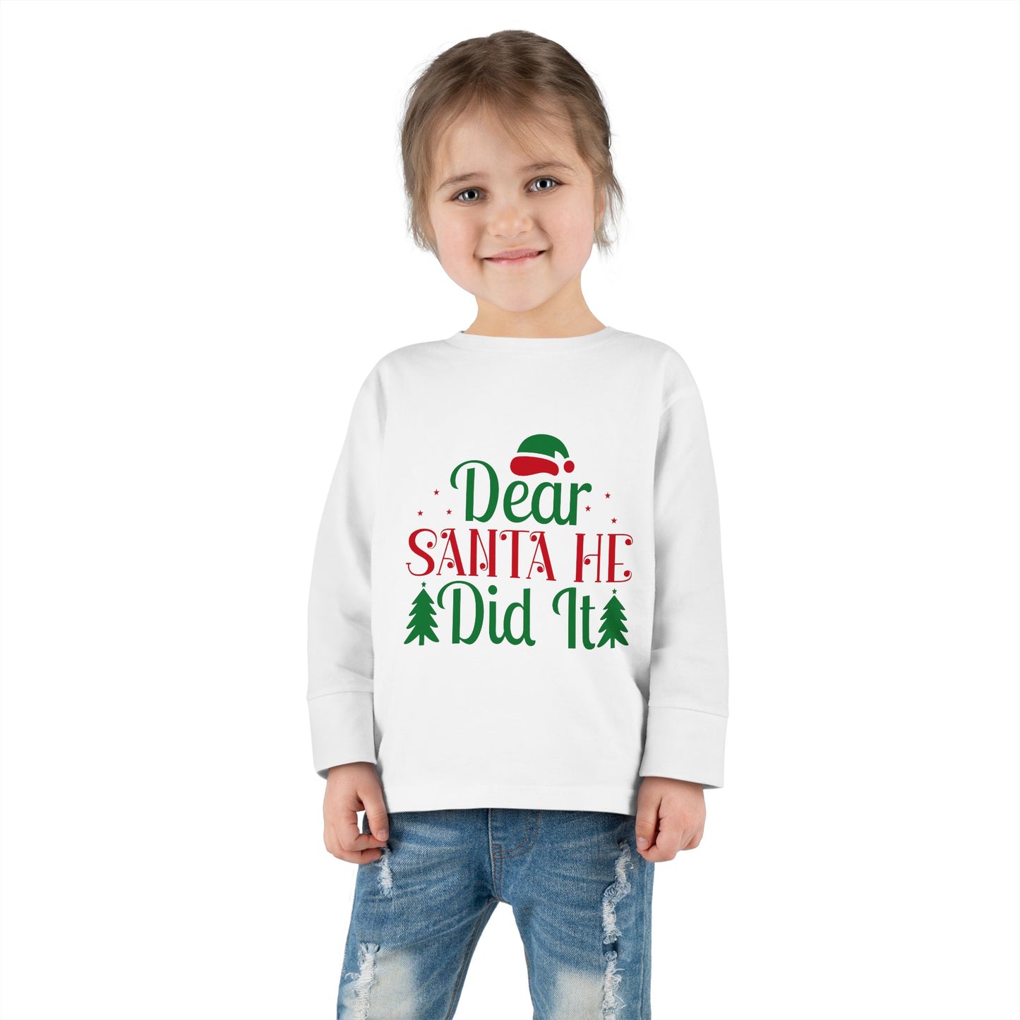 He Did It Toddler Long Sleeve Tee