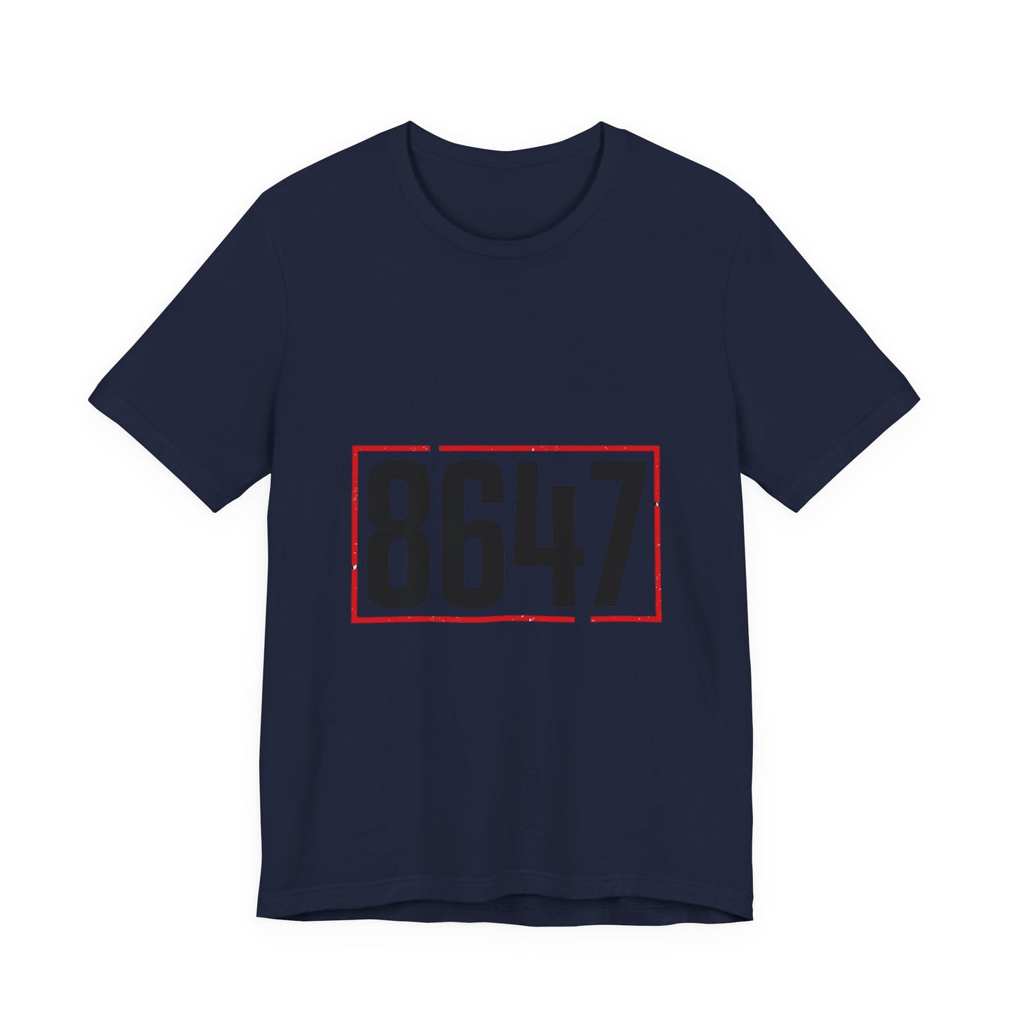 8647 Political Typography Tee | stencil, distressed civic expression