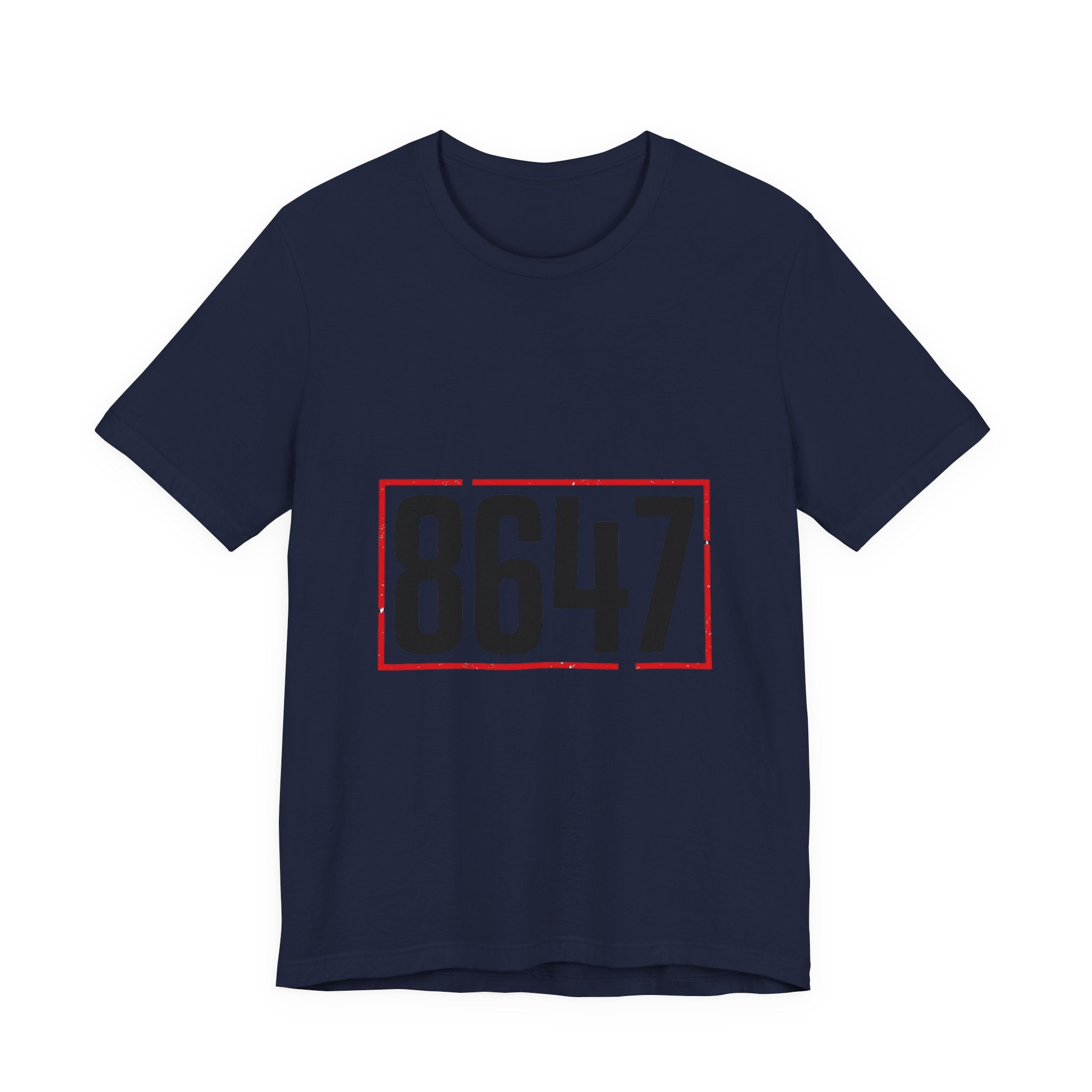 8647 Political Typography Tee | stencil, distressed civic expression