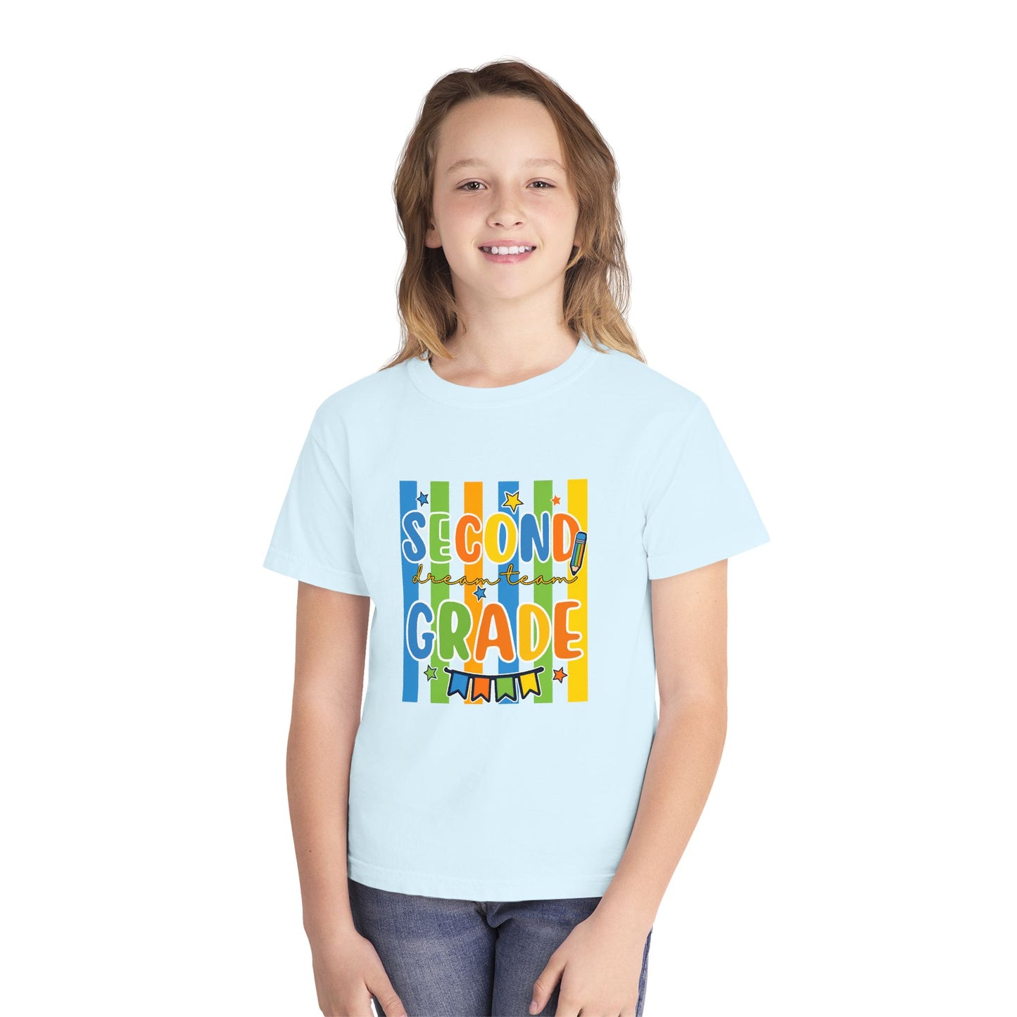 Second Grade Kids T‑Shirt — Colorful Back‑to‑School Tee for Boys & Girls