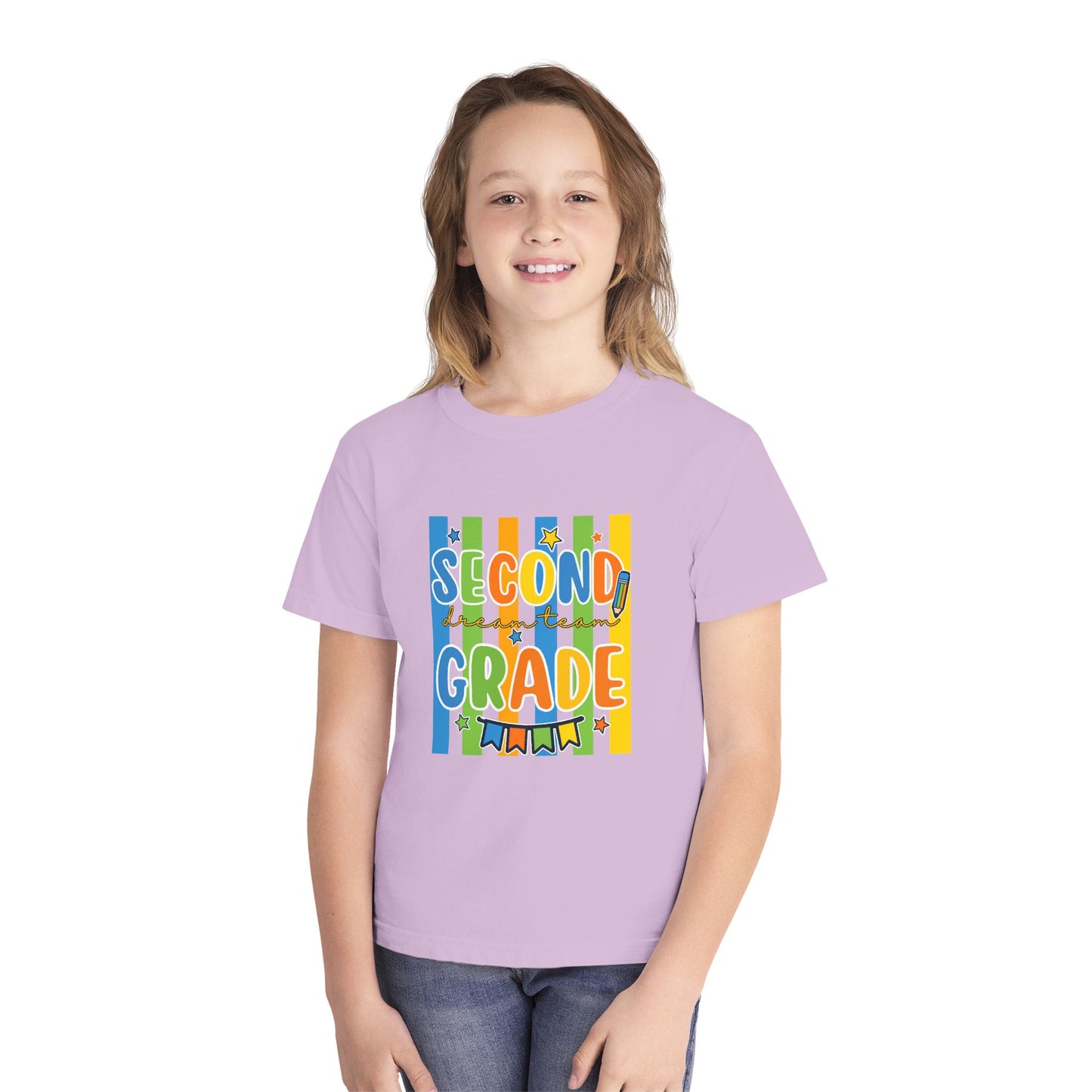 Second Grade Kids T‑Shirt — Colorful Back‑to‑School Tee for Boys & Girls