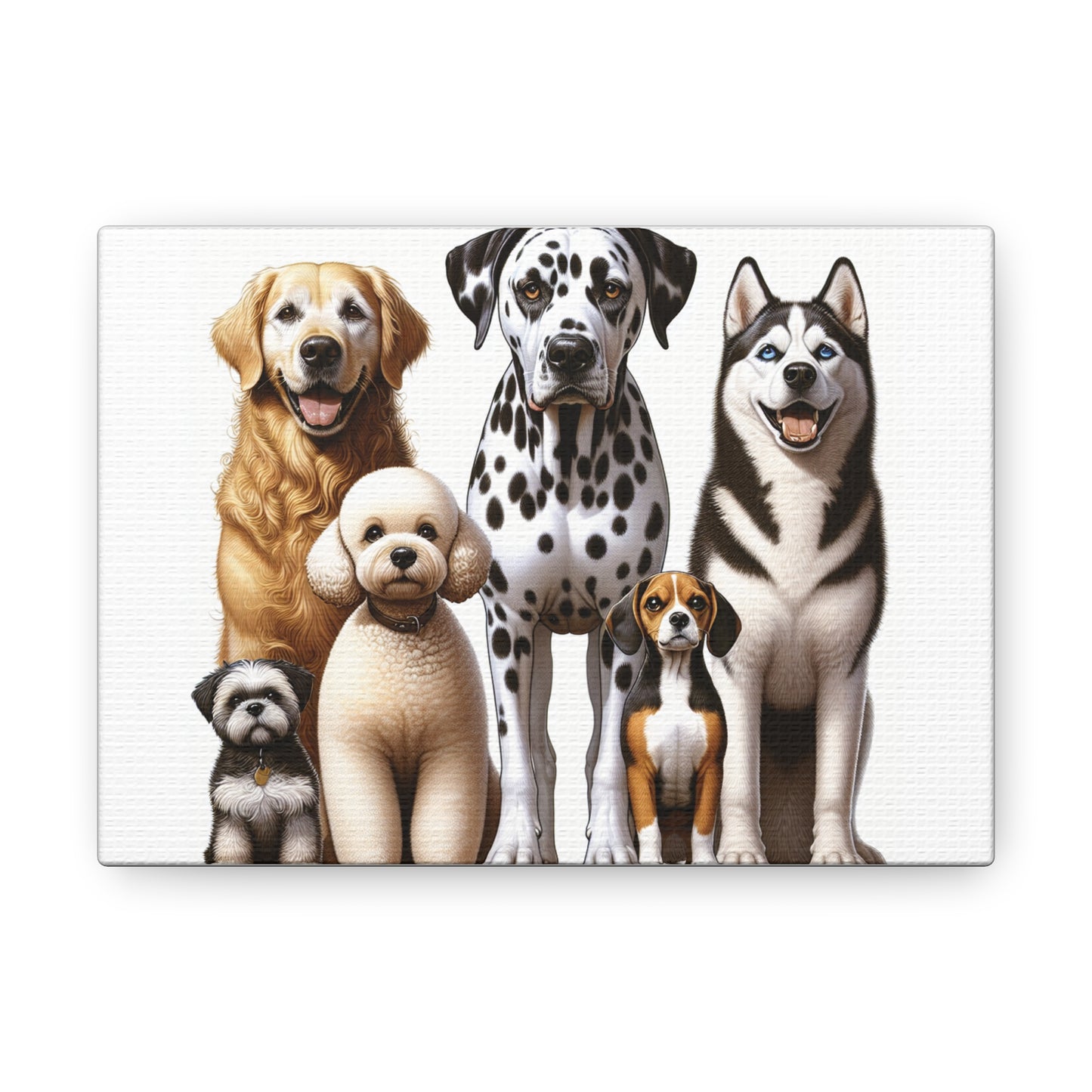 Popular Dog Breeds Canvas Gallery Wraps