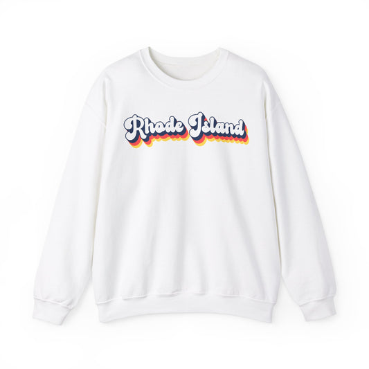 Retro Rhode Island Crewneck Sweatshirt