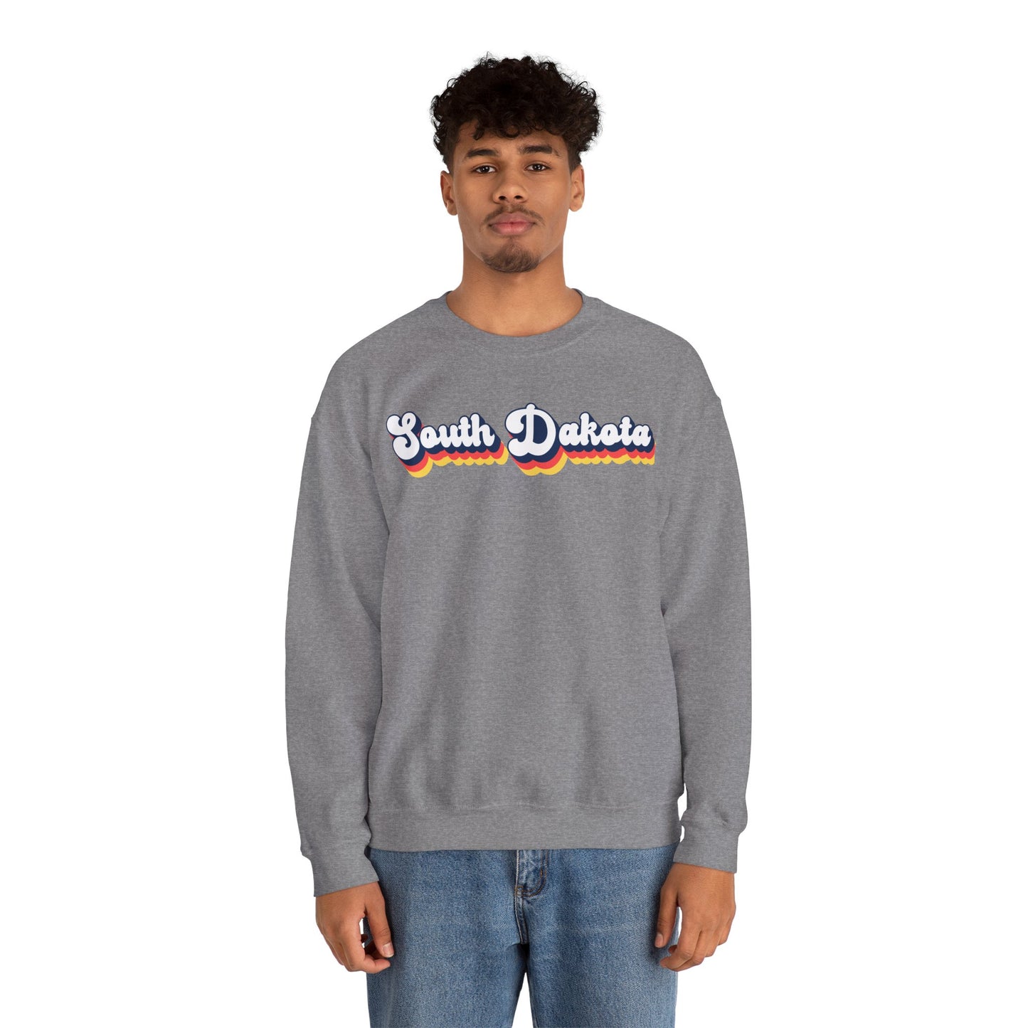 Retro South Dakota Crewneck Sweatshirt