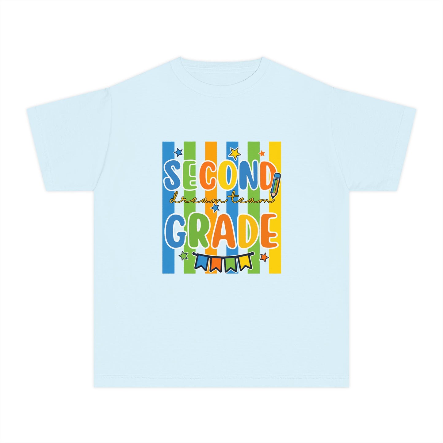Second Grade Kids T‑Shirt — Colorful Back‑to‑School Tee for Boys & Girls