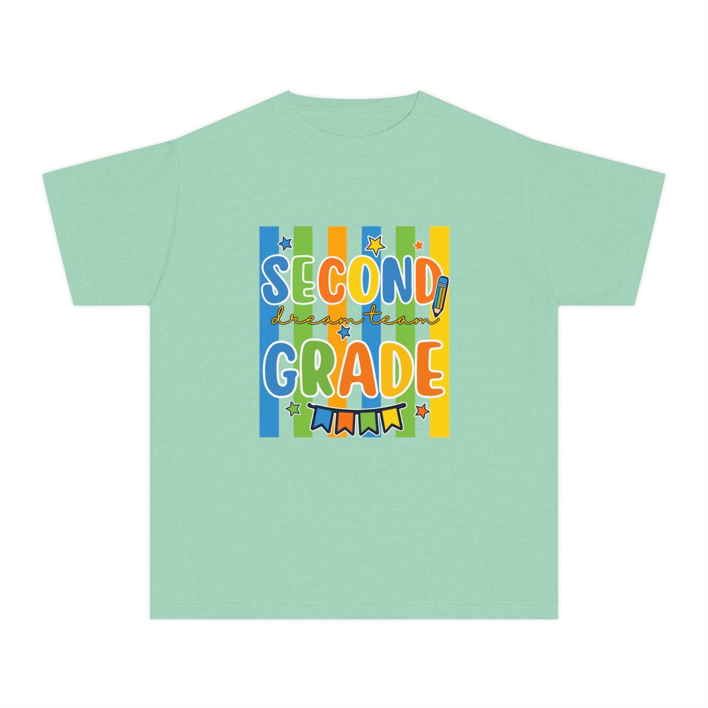 Second Grade Kids T‑Shirt — Colorful Back‑to‑School Tee for Boys & Girls