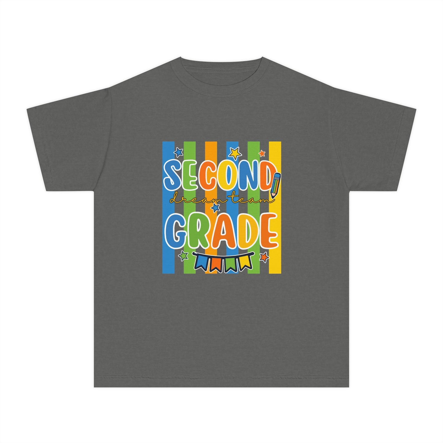 Second Grade Kids T‑Shirt — Colorful Back‑to‑School Tee for Boys & Girls
