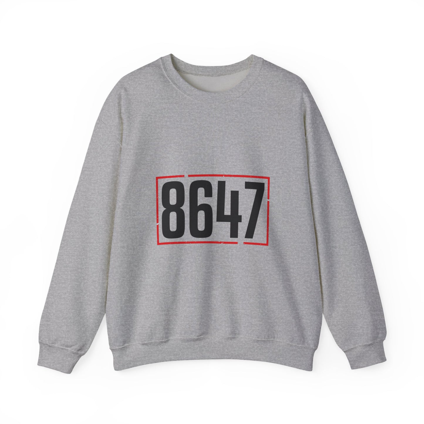 8647 Political Typography Crewneck, stencil distressed civic expression sweatshirt