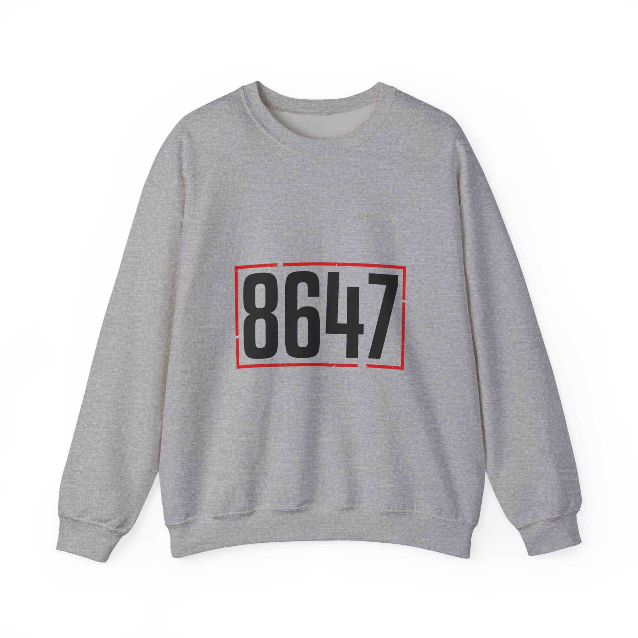 8647 Political Typography Crewneck, stencil distressed civic expression sweatshirt