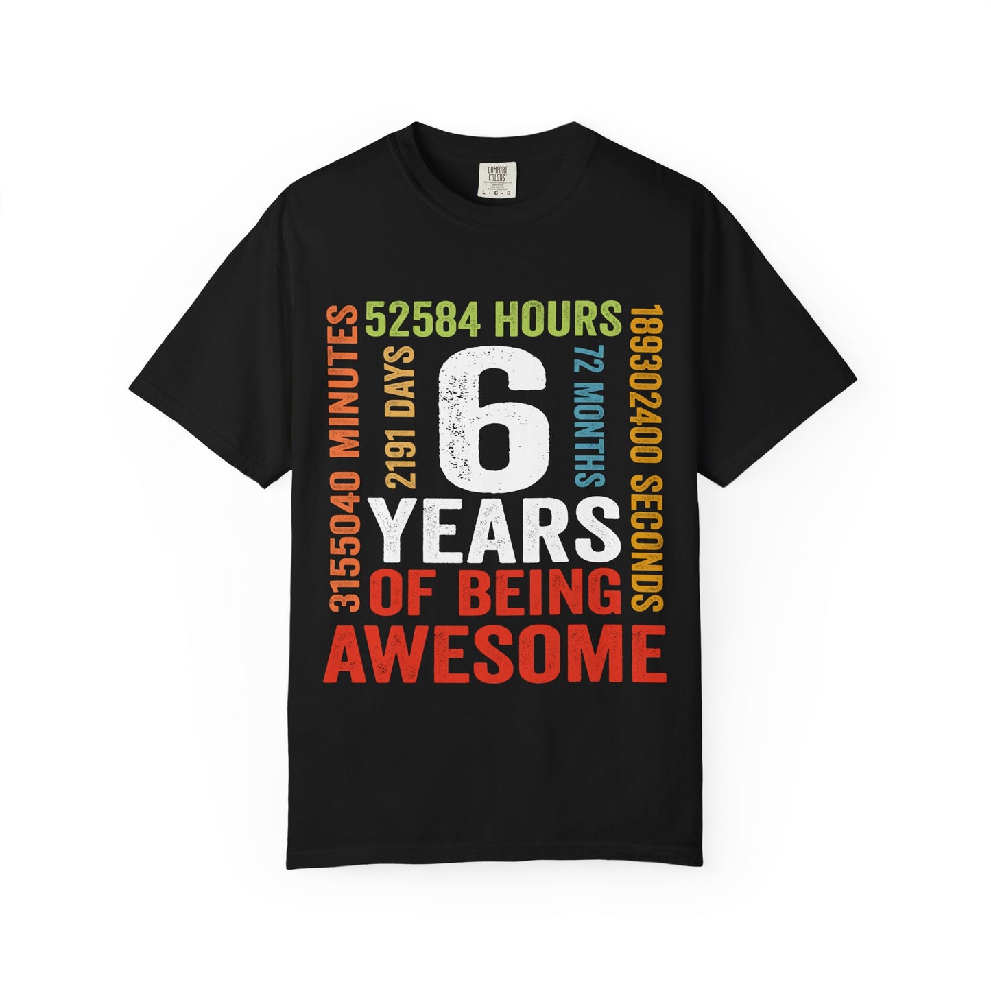 6 Years of Being Awesome T-Shirt — Funny Birthday Tee for Six-Year-Olds