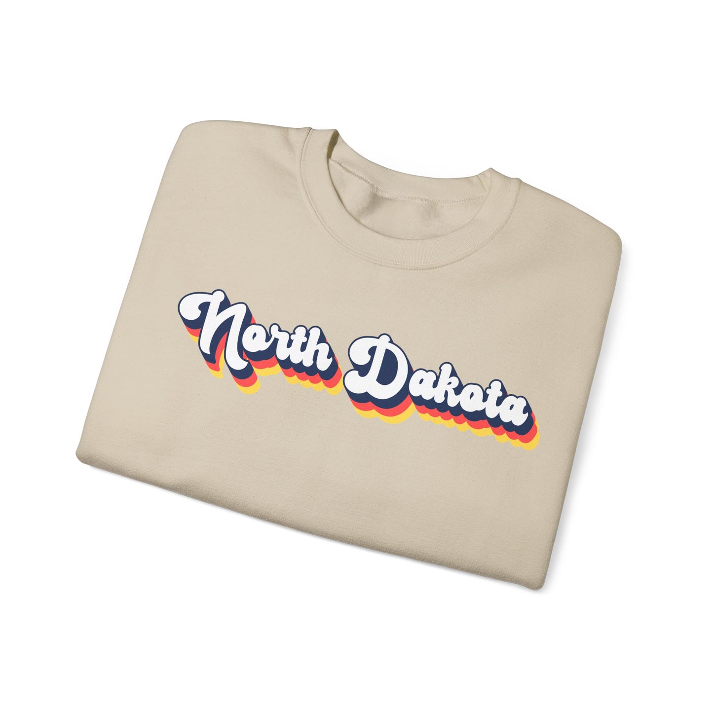 Retro North Dakota Crewneck Sweatshirt