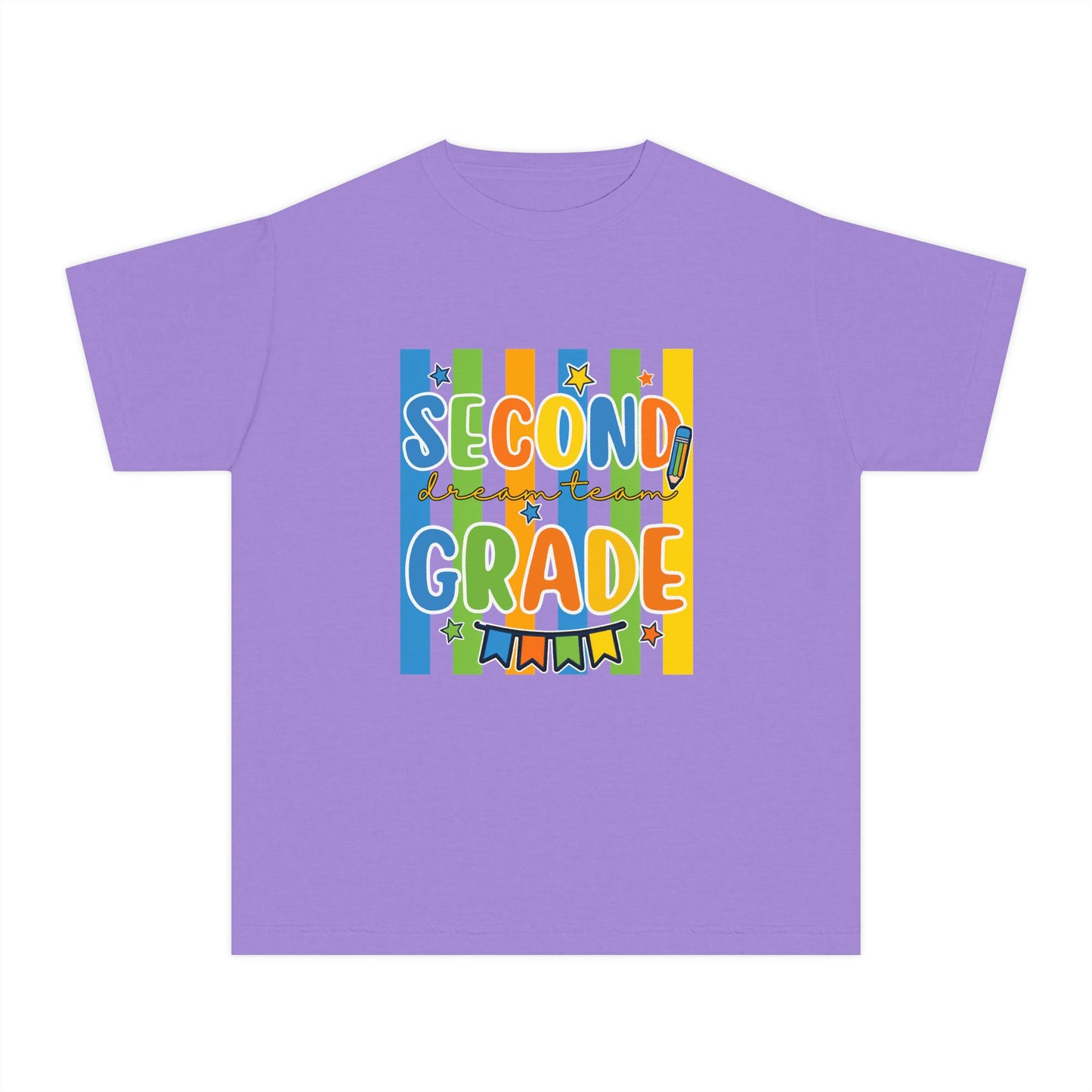 Second Grade Kids T‑Shirt — Colorful Back‑to‑School Tee for Boys & Girls