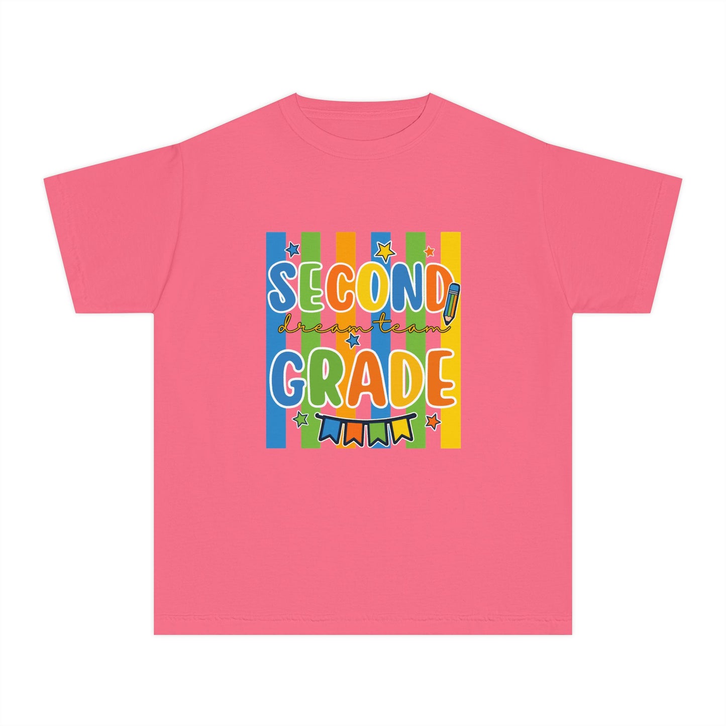Second Grade Kids T‑Shirt — Colorful Back‑to‑School Tee for Boys & Girls