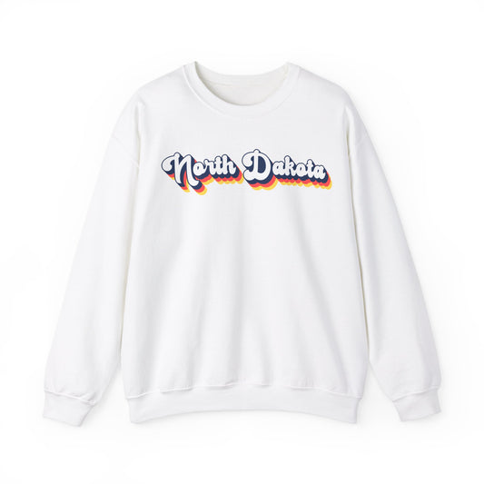 Retro North Dakota Crewneck Sweatshirt