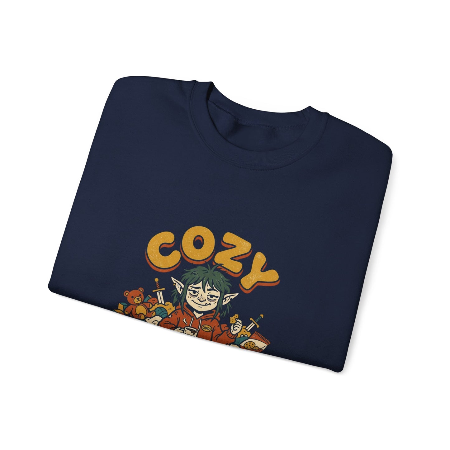 Cozy Feral Era Sweatshirt | chaotic cute raccoon opossum vintage mascot