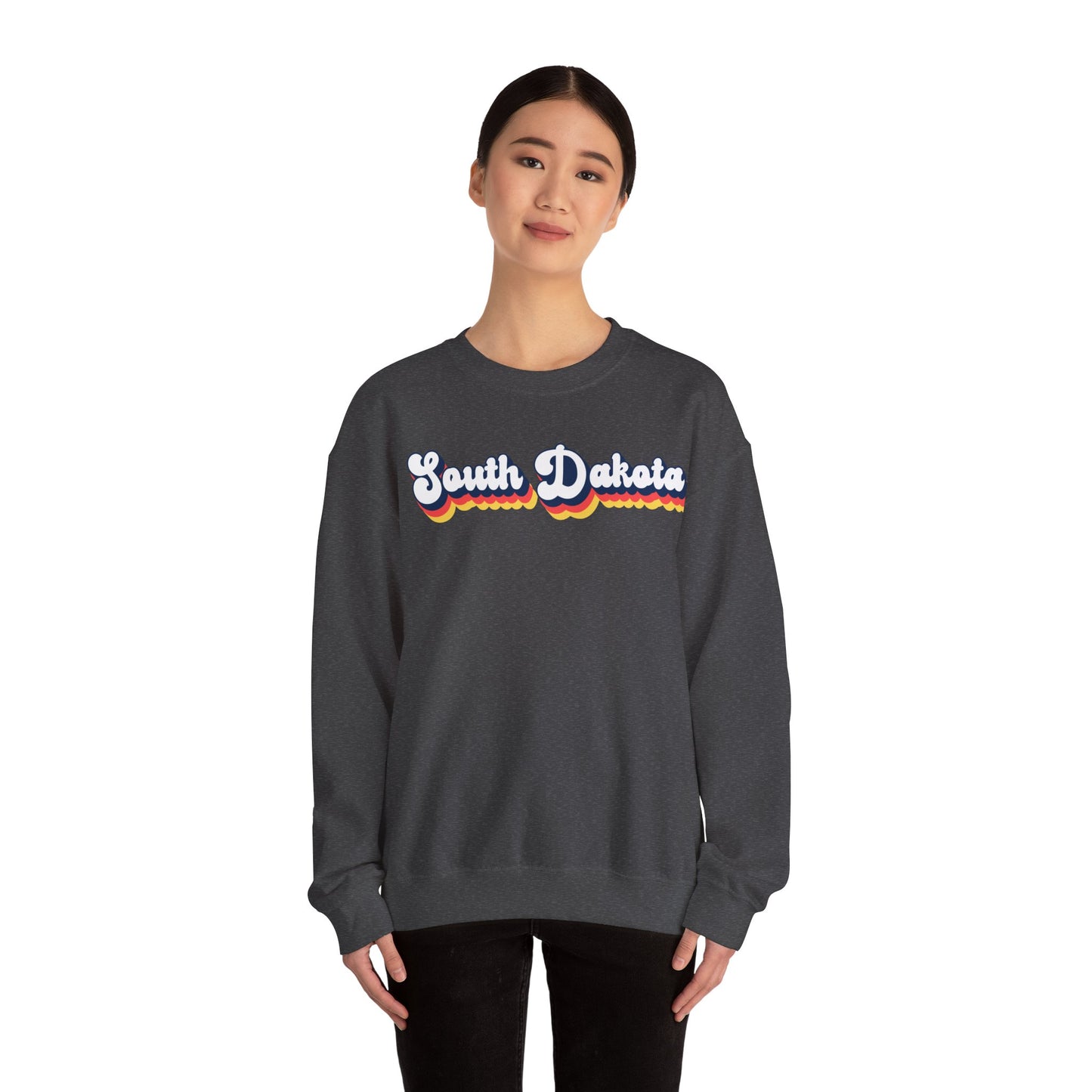 Retro South Dakota Crewneck Sweatshirt