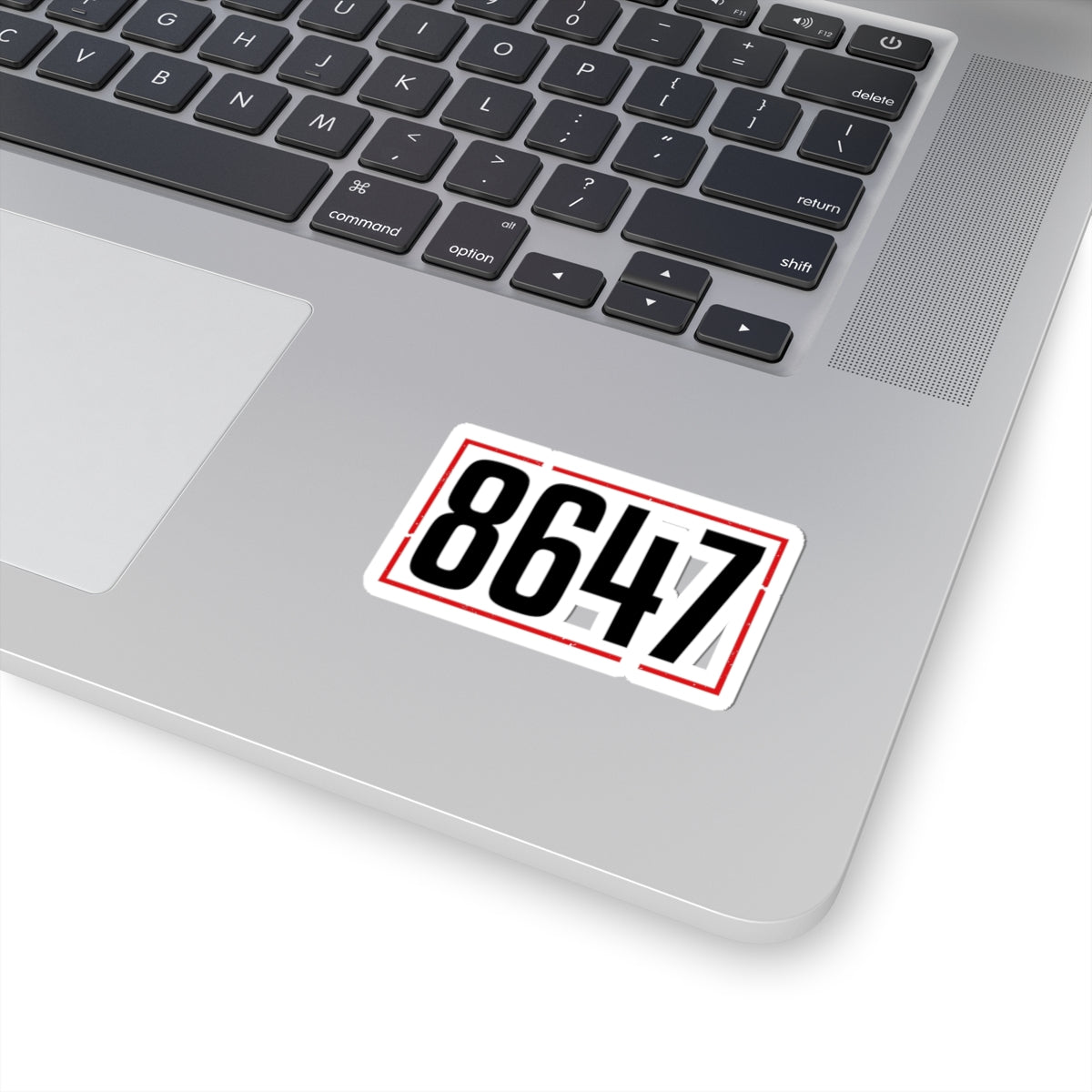 8647 Sticker | Political Typography, Stencil Distressed Protest Kiss-Cut