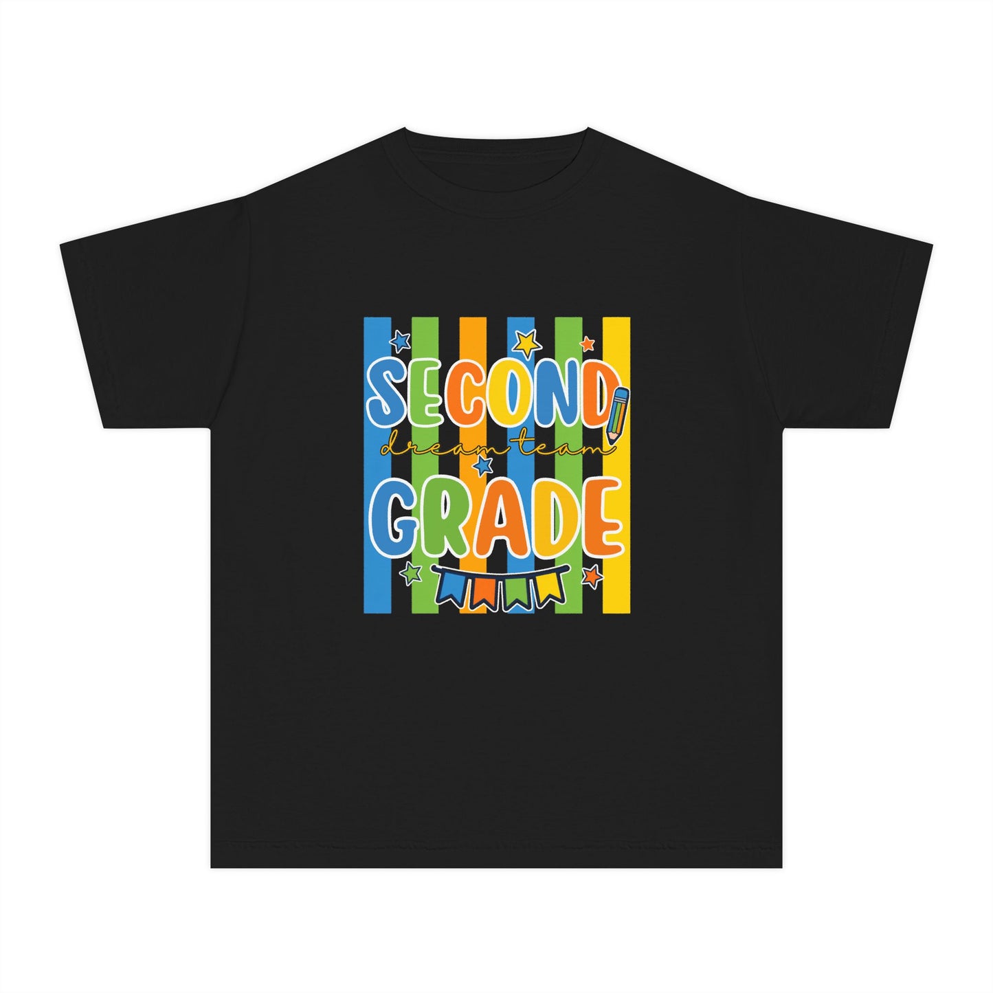Second Grade Kids T‑Shirt — Colorful Back‑to‑School Tee for Boys & Girls