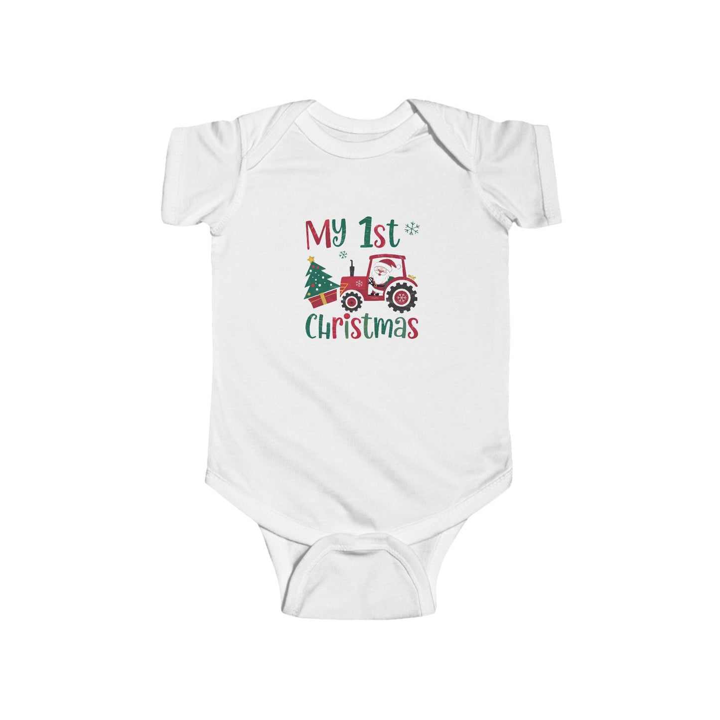 1st Christmas Infant Fine Jersey Bodysuit