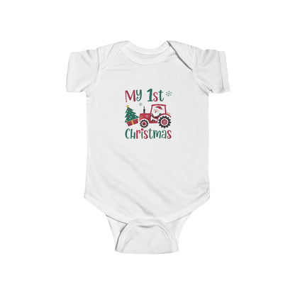 1st Christmas Infant Fine Jersey Bodysuit