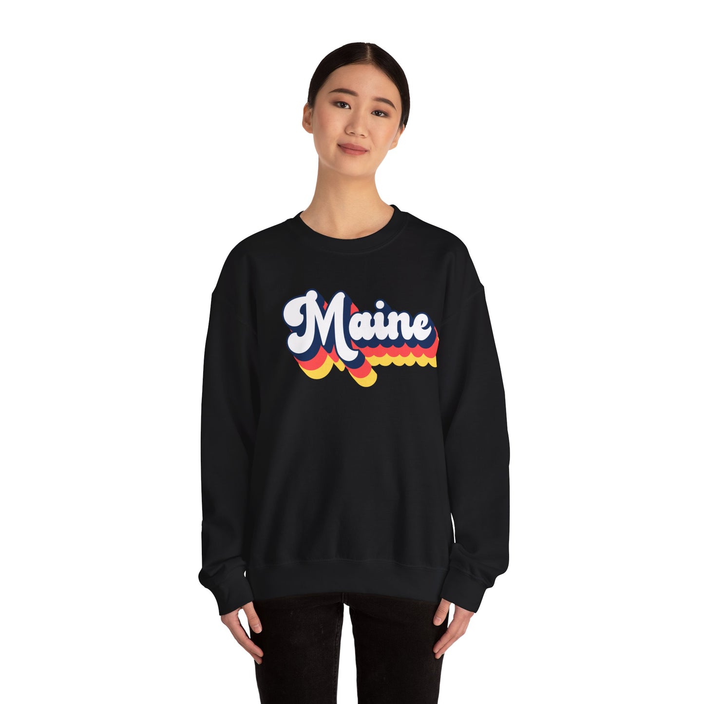 Retro Maine Crewneck Sweatshirt