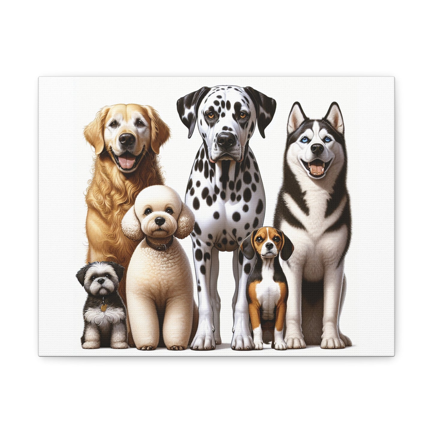 Popular Dog Breeds Canvas Gallery Wraps