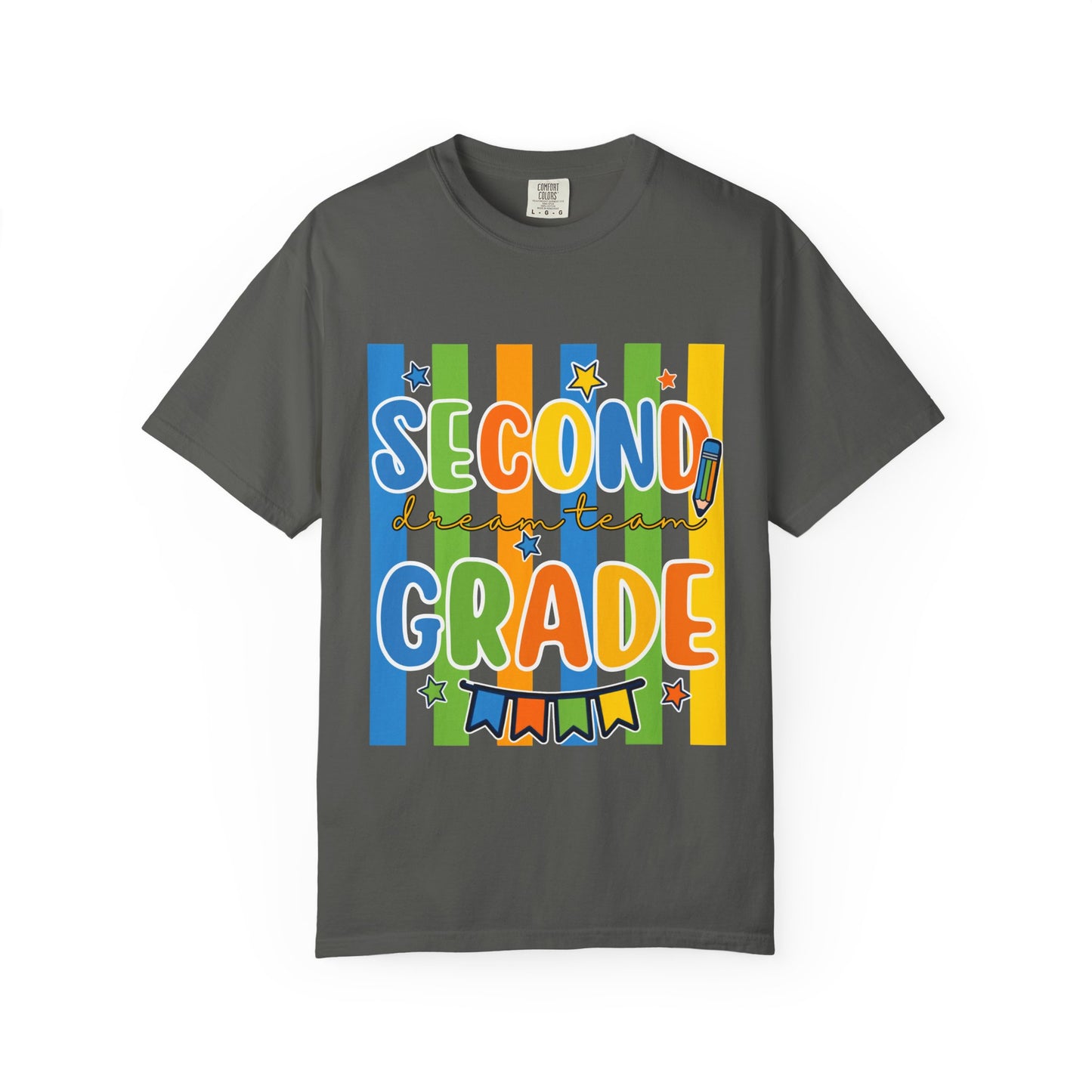 Second Grade Teacher T-Shirt — Colorful Back-to-School Classroom Tee