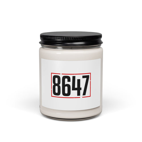 8647 Stencil Candle | Scented Soy Candle, Political Typography