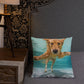 Swimming Labrador Premium Pillow