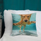 Swimming Labrador Premium Pillow