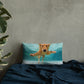 Swimming Labrador Premium Pillow