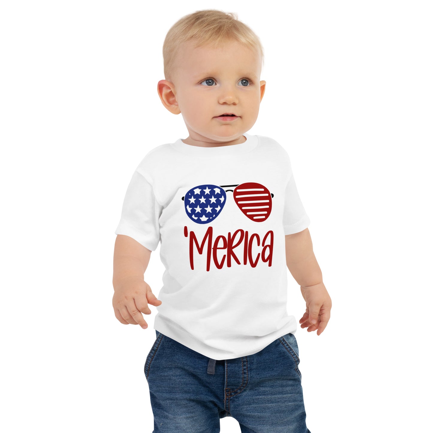 'Merica Baby Jersey Short Sleeve Tee