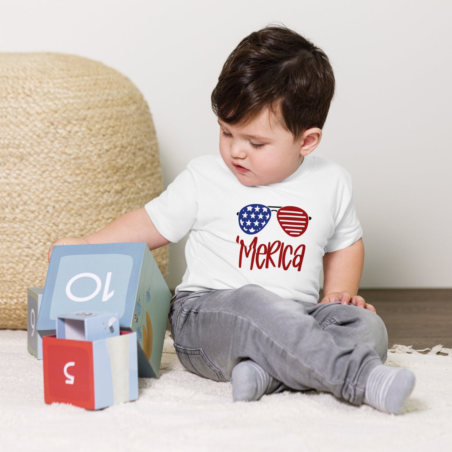 'Merica Baby Jersey Short Sleeve Tee